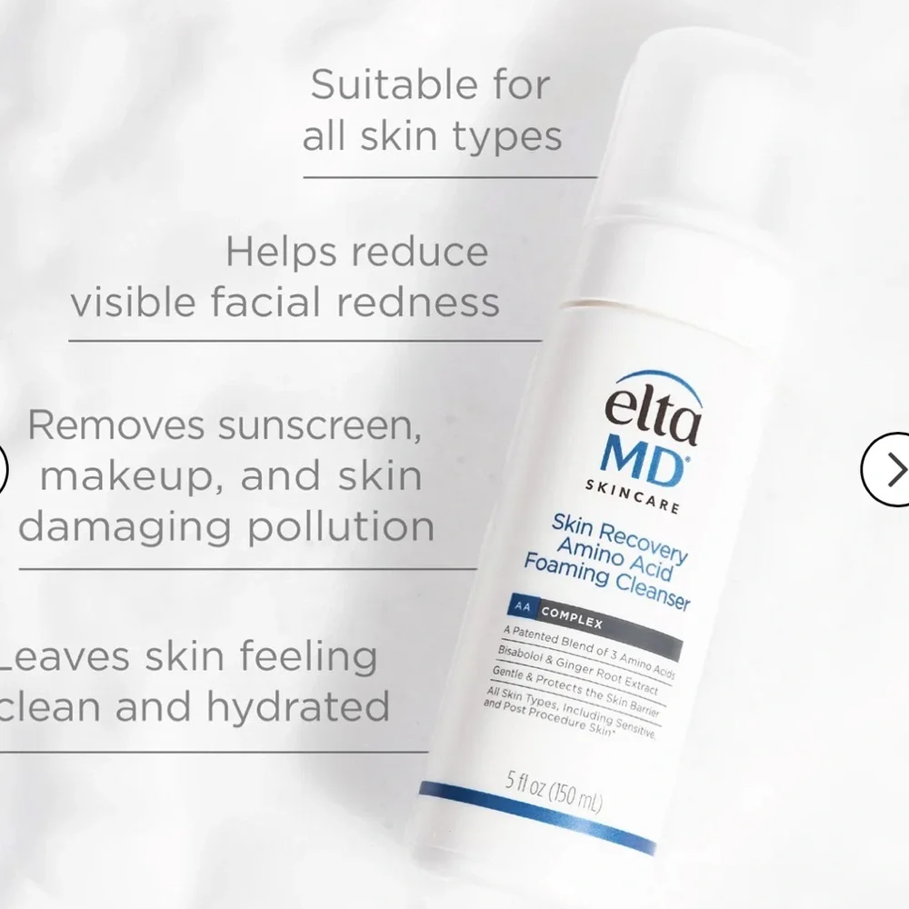 Elta MD Skin Recovery amino Acid Foaming Cleanser reduce redness, all skin types